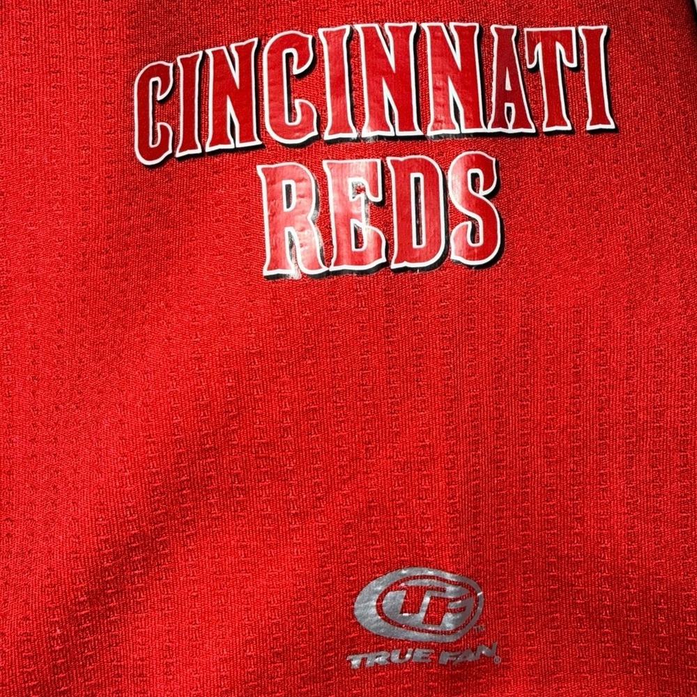 Cincinnati Reds MLB True Fan Red Button Front Baseball Jersey Men's Large - Picture 6 of 7